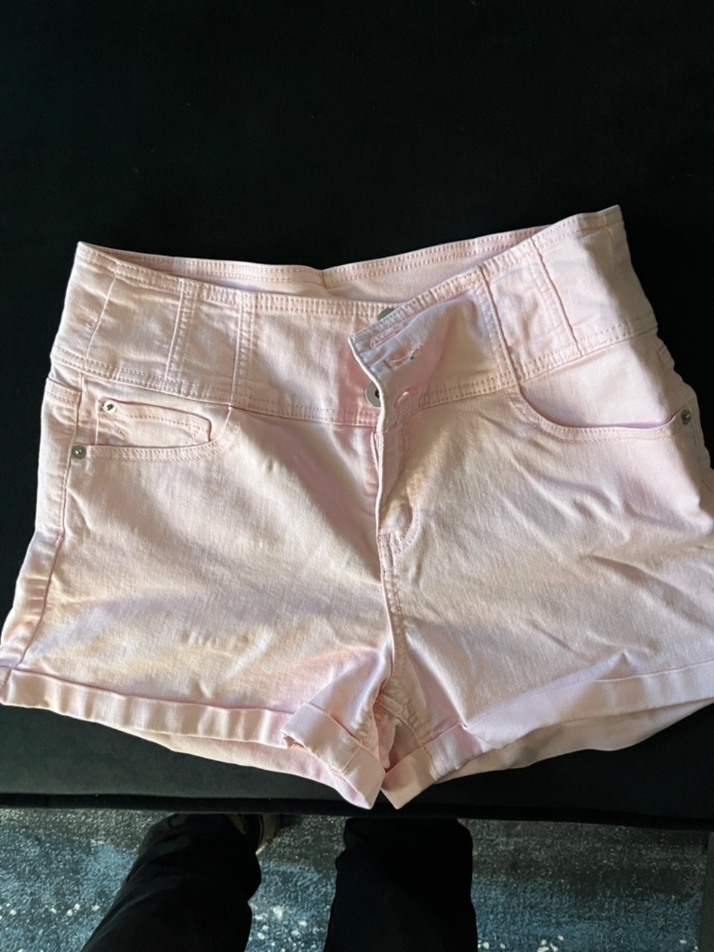 No Boundaries Light Pink Comfortable Fabric Shorts